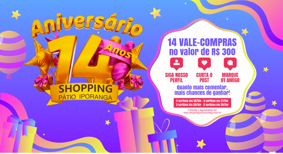 14 anos ShoppingPátio Iporanga